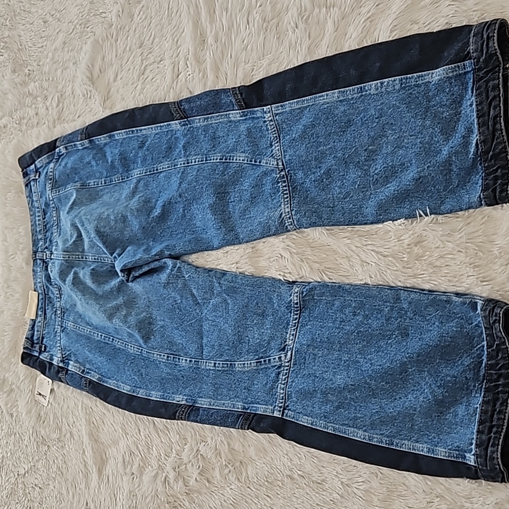 Free People We The Free Moonlit Moto Slim Bootcut Jeans Darkside NWT - Picture 3 of 14